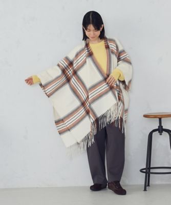 チェック柄 ポンチョストール（9570MM01） | MONO COMME CA