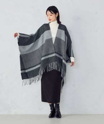 ボーダー柄 ポンチョストール（9570MM02） | MONO COMME CA