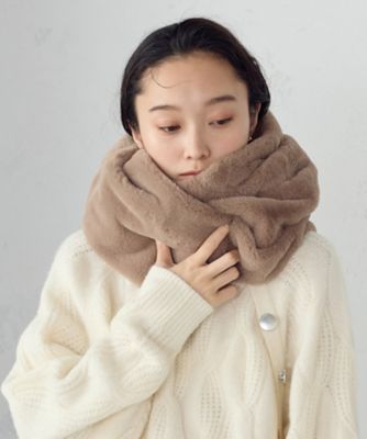 【新品未使用】AIMER フェイクファースヌード ベージュ フェイクファースヌード（9570MM10） | MONO COMME CA (Women