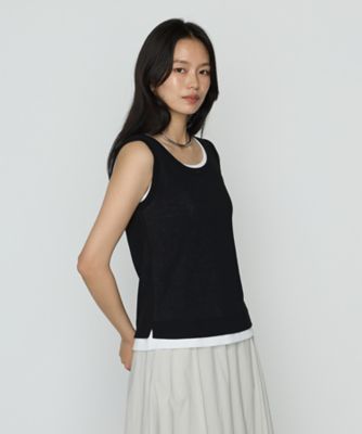 ＜COMME CA Sサイズ (Women/小さいサイズ)＞〔　Ｓサイズ　〕　強撚ガステレコ／オーガニック　レイヤードタンクトップ（９６０１ＥＫ０５）