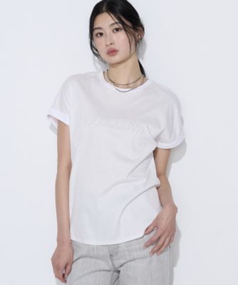 ＜COMME CA Sサイズ (Women/小さいサイズ)＞〔　Ｓサイズ　〕　コットンスムース　パールＴシャツ（９６０１ＥＯ０２）