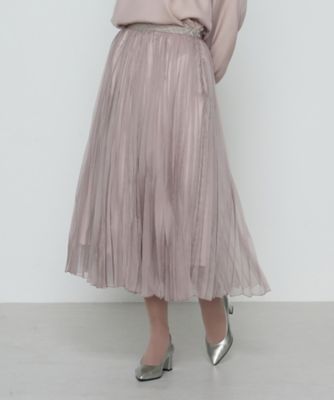 ＜COMME CA Sサイズ (Women/小さいサイズ)＞〔　Ｓサイズ　〕マットカルゼオーガンジー　プリーツスカート（９６０２ＦＯ０１）