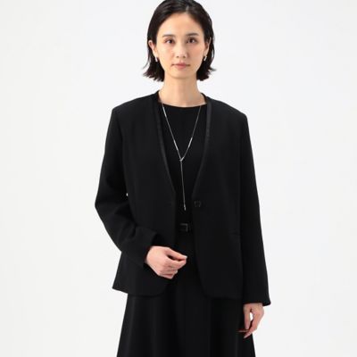 〔　Ｓサイズ　〕　【セットアップ対応】トリアセテートポリエステルダブルクロス　ノーカラージャケット（９６０２ＪＧ０１）