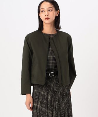 Sサイズ 〕 ポリエステルストレッチシャンブレー ノーカラー・MA