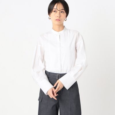 ＜COMME CA Sサイズ (Women/小さいサイズ)＞〔　Ｓサイズ　〕　コットンタイプライター　デザインシャツ（９６０４ＨＧ０３）