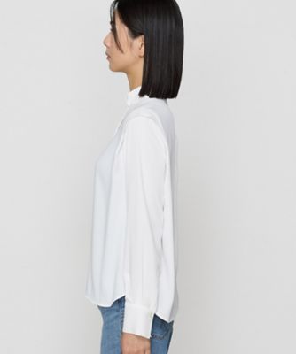 〔　Ｓサイズ　〕　マットサテン　デザインハイネックブラウス（９６０４ＨＩ０２）