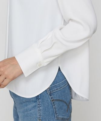 〔　Ｓサイズ　〕　マットサテン　デザインハイネックブラウス（９６０４ＨＩ０２）