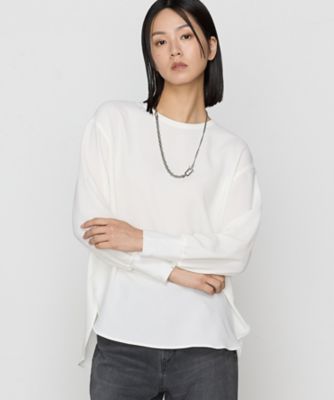 〔　Ｓサイズ　〕　ストレッチバックサテン梨地　ラウンドネックプルオーバー（９６０４ＨＩ０４）