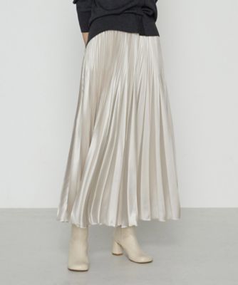 ＜COMME CA Sサイズ (Women/小さいサイズ)＞〔　Ｓサイズ　〕　サテンチンツ　コンビネーションプリーツスカート（９６０６ＦＭ０２）