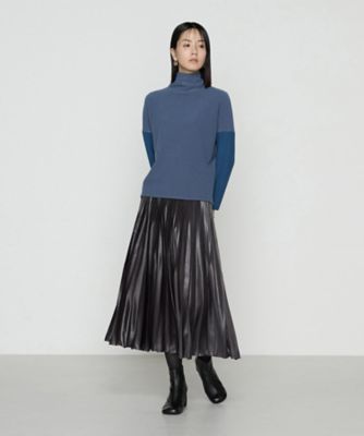 Sサイズ 〕 サテンチンツ コンビネーションプリーツスカート