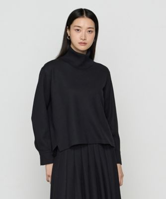 COMME CA Sサイズ (Women/小さいサイズ)/コムサ エスサイズ 〔 Sサイズ 〕 ウールスムースジャージー リブ付きプルオーバー(9607HK03) クロ トップス【三越伊勢丹/公式】