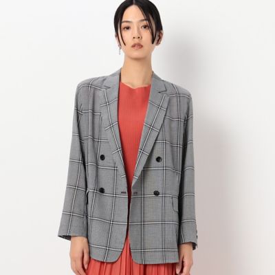 ＜COMME CA Sサイズ (Women/小さいサイズ)＞〔Ｓサイズ〕シアーオーバーチェック　テーラードジャケット（９６０７ＪＡ０１）