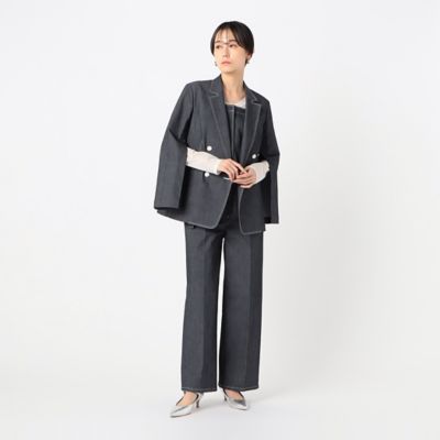 〔　Ｓサイズ　〕　ポリエステルデニム　ダブルブレストジャケット（９６０７ＪＧ０３）