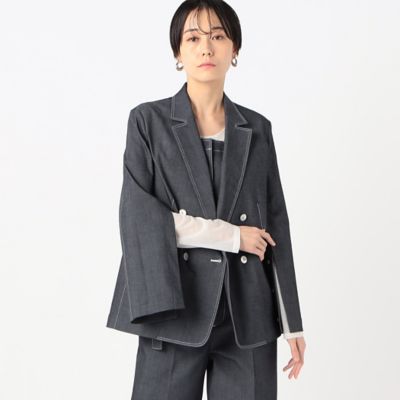 〔　Ｓサイズ　〕　ポリエステルデニム　ダブルブレストジャケット（９６０７ＪＧ０３）