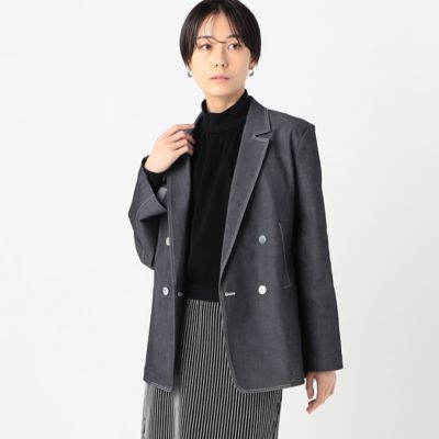 〔　Ｓサイズ　〕　ポリエステルデニム　ダブルブレストジャケット（９６０７ＪＧ０３）