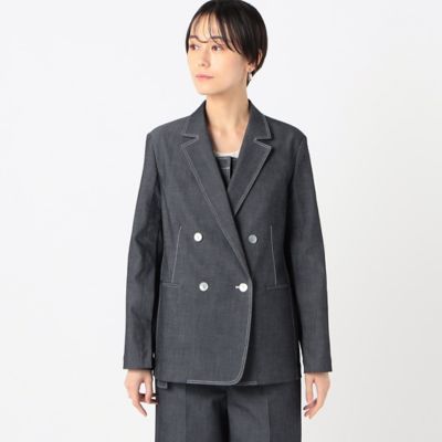 〔　Ｓサイズ　〕　ポリエステルデニム　ダブルブレストジャケット（９６０７ＪＧ０３）