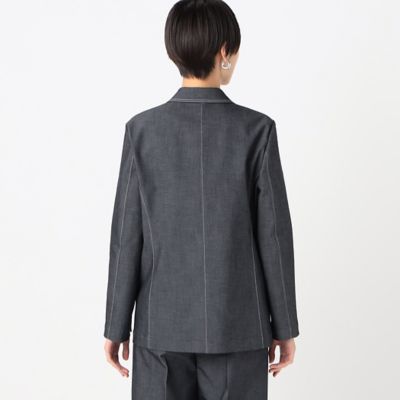 〔　Ｓサイズ　〕　ポリエステルデニム　ダブルブレストジャケット（９６０７ＪＧ０３）