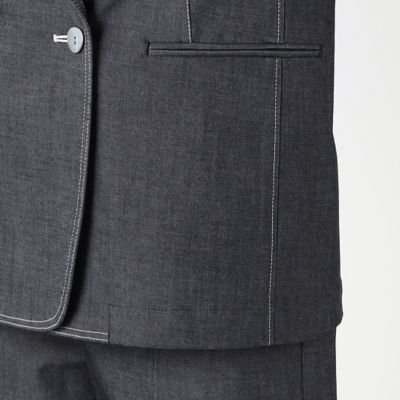 〔　Ｓサイズ　〕　ポリエステルデニム　ダブルブレストジャケット（９６０７ＪＧ０３）