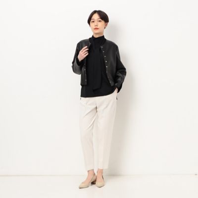 〔　Ｓサイズ　〕　フェイクレザー　メタル釦　ショートジャケット（９６０７ＶＣ０１）