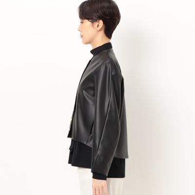 〔　Ｓサイズ　〕　フェイクレザー　メタル釦　ショートジャケット（９６０７ＶＣ０１）