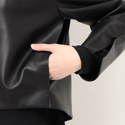 〔　Ｓサイズ　〕　フェイクレザー　メタル釦　ショートジャケット（９６０７ＶＣ０１）