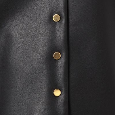 〔　Ｓサイズ　〕　フェイクレザー　メタル釦　ショートジャケット（９６０７ＶＣ０１）