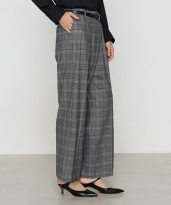 COMME CA Sサイズ (Women/小さいサイズ)/コムサ エスサイズ 〔 Sサイズ 〕 2WAYストレッチチェックフラノ デザインワイドパンツ(9610PI03)
