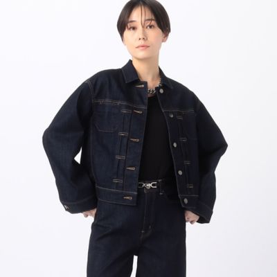 【SALE】COMME CA Sサイズ (Women/小さいサイズ)/コムサ エスサイズ 〔 Sサイズ 〕 中空ストレッチデニム Gジャン(9610VG02) ネービーブルー コート・ジャケット【三越伊勢丹/公式】