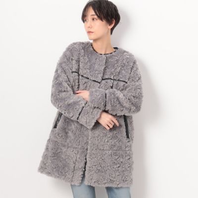〔　Ｓサイズ　〕　フェイクファー　ロングブルゾン（９６１１ＭＥ０３）