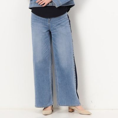 ＜COMME CA Sサイズ (Women/小さいサイズ)＞〔　Ｓサイズ　〕　中空ストレッチデニム　ワイドデニムパンツ（９６１１ＰＣ０５）