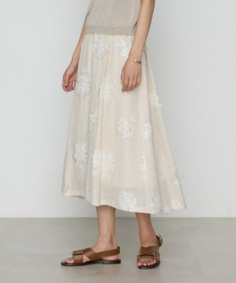 ＜COMME CA Sサイズ (Women/小さいサイズ)＞〔　Ｓサイズ　〕　フラワージャカード　アシンメトリースカート（９６１４ＦＫ０４）
