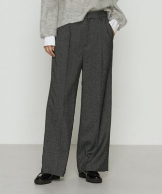 ＜COMME CA Sサイズ (Women/小さいサイズ)＞〔　Ｓサイズ　〕　ピンヘッドツイード　ワイドパンツ（９６１４ＰＭ０６）