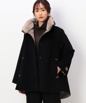 ＜COMME CA Sサイズ (Women/小さいサイズ)＞〔　Ｓサイズ　〕　アンゴラウール　Ａラインショートコート（９６１５ＷＡ０３）