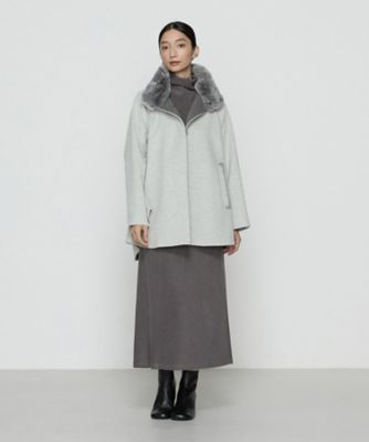 Sサイズ 〕 アンゴラウール ・Aラインショートコート