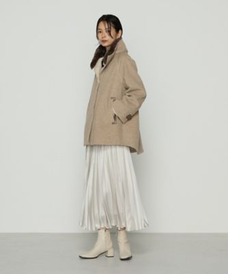 Sサイズ 〕 アンゴラウール ・Aラインショートコート