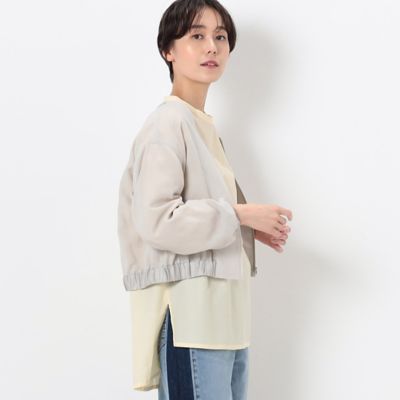 ＜COMME CA Sサイズ (Women/小さいサイズ)＞〔　Ｓサイズ　〕　シアーメランジ　ボリュームスリーブブルゾン（９６１７ＶＣ０５）