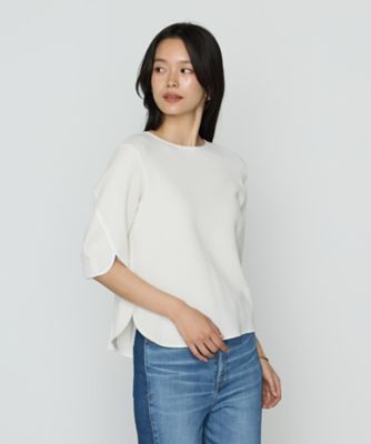 COMME CA Sサイズ (Women/小さいサイズ)/コムサ エスサイズ 〔　Ｓサイズ　〕　ポコポコジャージー　バックタックＴシャツ（９６１８ＥＫ０６）