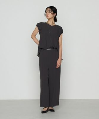 Sサイズ 〕 バックサテンジョーゼット ギャザースリーブプルオーバー