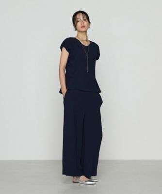 Sサイズ 〕 バックサテンジョーゼット ギャザースリーブプルオーバー