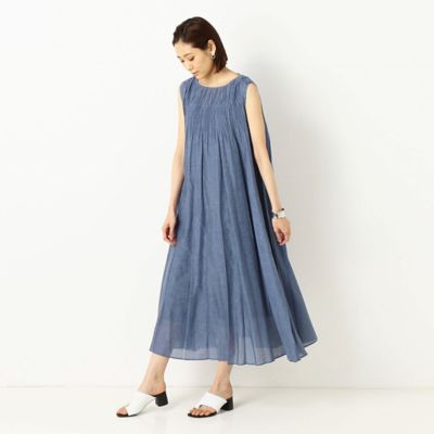 ＜COMME CA Sサイズ (Women/小さいサイズ)＞〔Ｓサイズ〕ラミーポリエステルローン　プリーツドレス（９６２０ＯＹ０２）