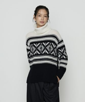 ＜COMME CA Sサイズ (Women/小さいサイズ)＞〔　Ｓサイズ　〕　ジャカード編み　ニットプルオーバー（９６４６ＩＭ０７）