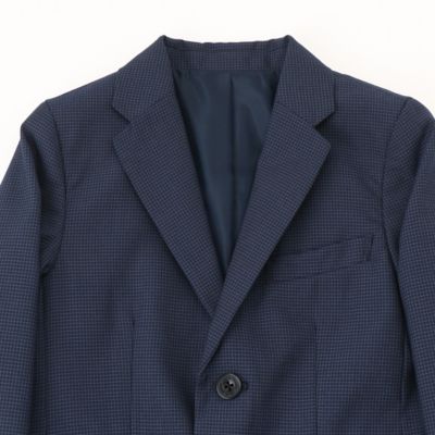 マイクロチェック柄　ジャケット（１１０－１３０ｃｍ）（９８０３ＧＹ１５）