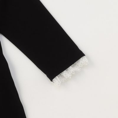 レース襟付き　ポンチ　ワンピース（１００－１３０ｃｍ）（９８０７ＯＧ０１）