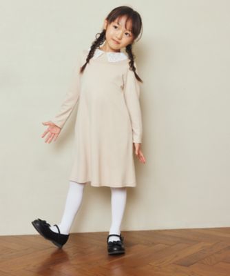 レース襟付きワンピース（100－130cm）（9807OO01