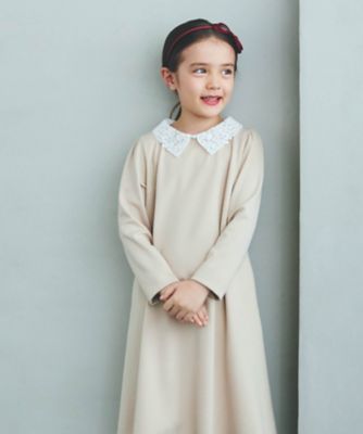 レース襟付きワンピース（100－130cm）（9807OO01