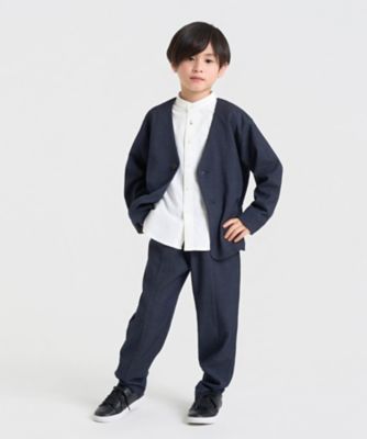 雑誌掲載商品】ノーカラージャケットセットアップスーツ（110