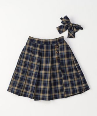 チェック キュロットスカート（110－130cm