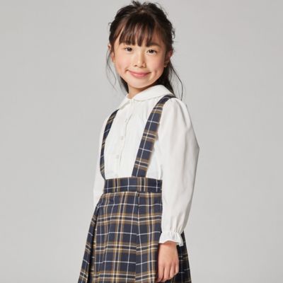 ＜三越伊勢丹/公式＞ COMME CA ISM (Baby & Kids)/コムサイズム (ベビー & キッズ) 丸襟 ピンタック ブラウス シロ トップス【三越伊勢丹/公式】