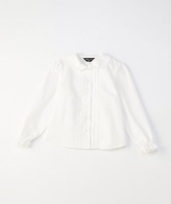 ＜COMME CA ISM (Baby&Kids)＞丸襟ピンタック長袖　ブラウス（１４０－１６０ｃｍ）（９８１１ＨＭ０４）