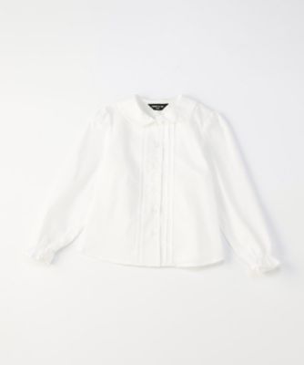 アメノチハレ【F】フリルカラーピンタックチュニックブラウス パール